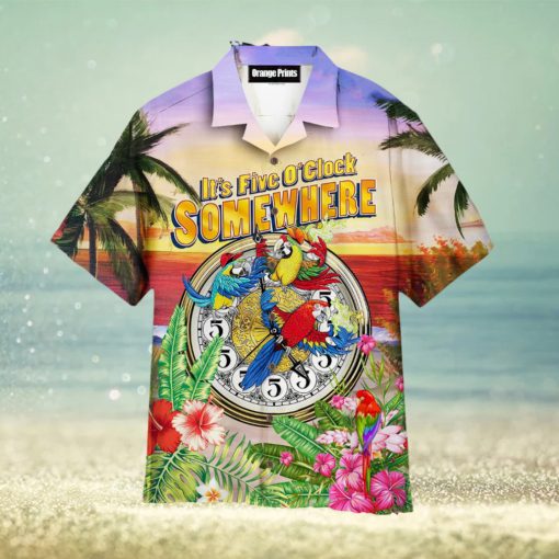 Parrot It’s 5 O’clock Somewhere Hawaiian Shirt