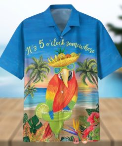 Parrot It’s 5 O’clock Somewhere Who Cares Hawaiian Shirt