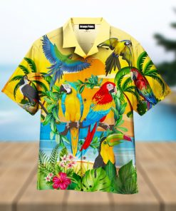 Parrots By The Beach Hawaiian Shirt