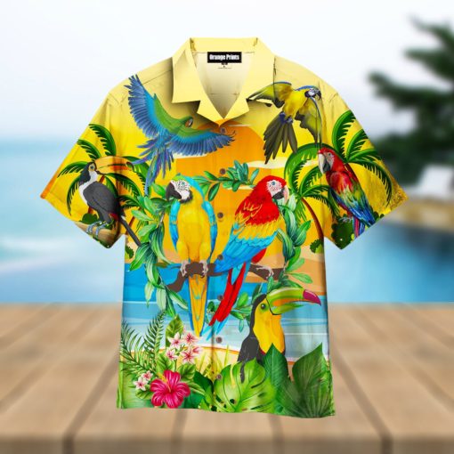 Parrots By The Beach Hawaiian Shirt