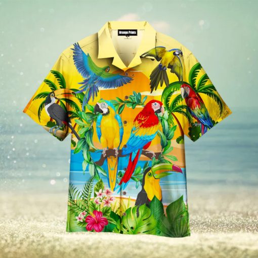 Parrots By The Beach Hawaiian Shirt