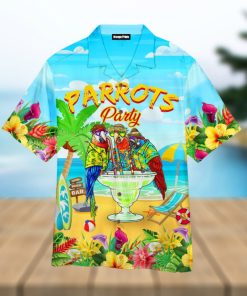 Parrots Party Drink Cocktail Hawaiian Shirt For Men