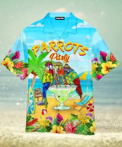 Parrots Party Drink Cocktail Hawaiian Shirt For Men