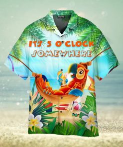 Party Parrot It’s 5 O’clock Somewhere Hawaiian Shirt For Men