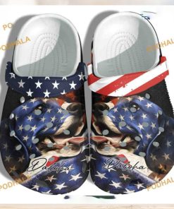 Patriotic Beagle Dog Crocs 4th of July Personalized Shoes