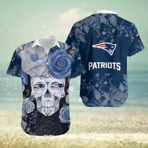 Patriots Hawaiian Shirt Skull Gift For Fan Graphic Print