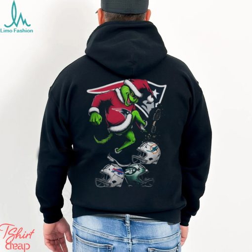 Patriots Merch The Grinch New England Patriots Stomp On NFL Teams Christmas Shirt