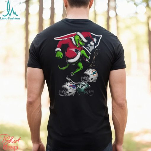 Patriots Merch The Grinch New England Patriots Stomp On NFL Teams Christmas Shirt
