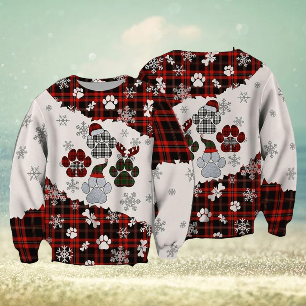 Paws Christmas 3D Ugly Christmas Sweatshirt Paws Christmas 3D Ugly Christmas Sweatshirt