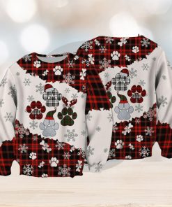 Paws Christmas 3D Ugly Christmas Sweatshirt