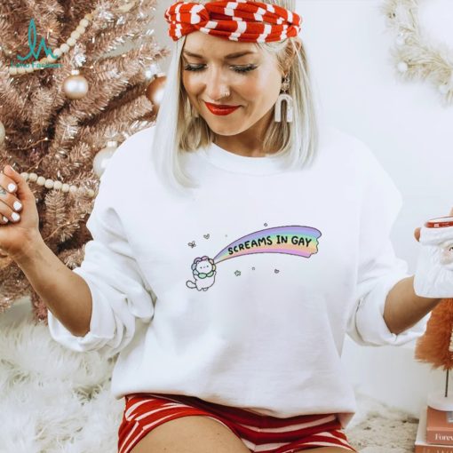 Pawsofpride Screams In Gay T Shirt