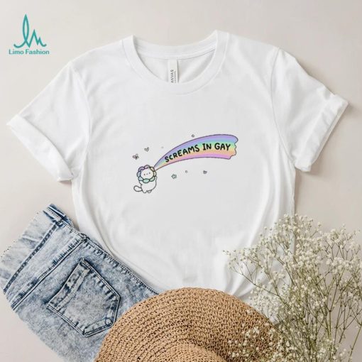 Pawsofpride Screams In Gay T Shirt