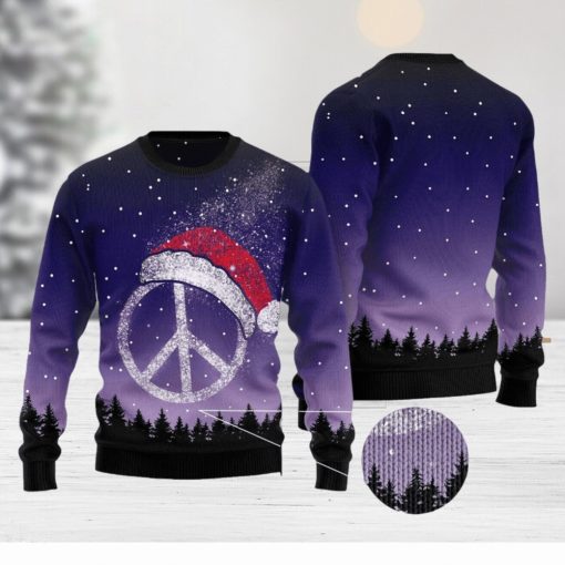 Peace Hippie Ugly Christmas Sweater, Merry Ugly Christmas Sweater