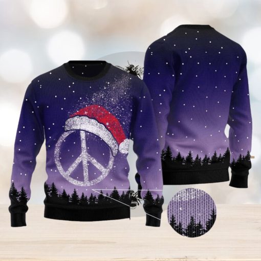 Peace Hippie Ugly Christmas Sweater, Merry Ugly Christmas Sweater