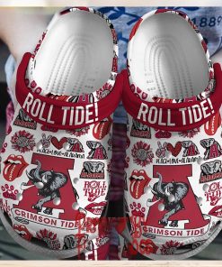 Peace Love ALabama Crimson Roll Tide Crocs