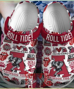 Peace Love ALabama Crimson Roll Tide Crocs