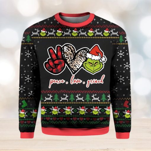 Peace Love Grinch Ugly Christmas Sweater Xmas 3D Printed Christmas Sweater Gift