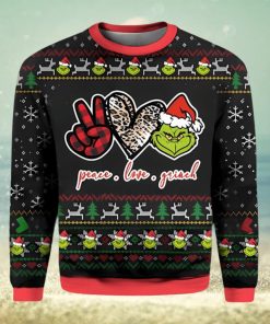 Peace Love Grinch Ugly Christmas Sweater Xmas 3D Printed Christmas Sweater Gift