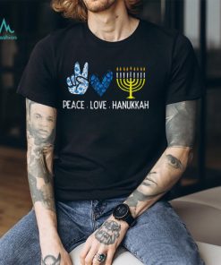 Peace Love Hanukkah Retro Chanukah Jewish Men Kids T shirt