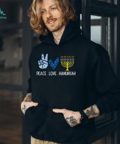 Peace Love Hanukkah Retro Chanukah Jewish Men Kids T shirt