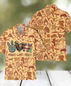 Peace Love Texas Aloha Hawaiian Shirts For Men For Women