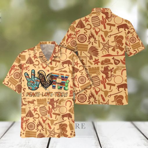 Peace Love Texas Aloha Hawaiian Shirts For Men For Women