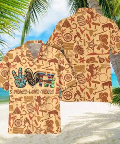 Peace Love Texas Aloha Hawaiian Shirts For Men For Women