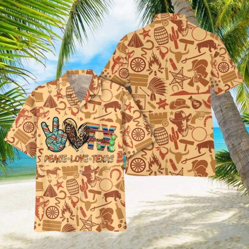 Peace Love Texas Aloha Hawaiian Shirts For Men For Women