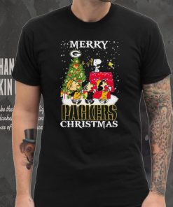 Peanuts Characters Merry Green Bay Packers Christmas Shirt