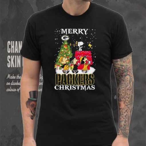 Peanuts Characters Merry Green Bay Packers Christmas Shirt