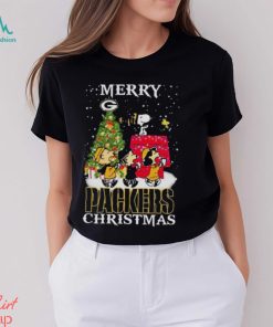Peanuts Characters Merry Green Bay Packers Christmas Shirt