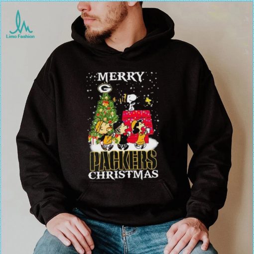 Peanuts Characters Merry Green Bay Packers Christmas Shirt