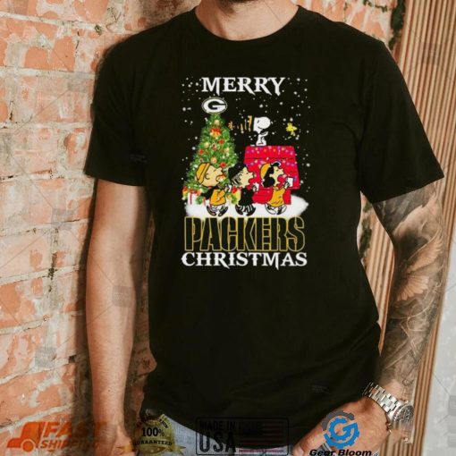 Peanuts Characters Merry Green Bay Packers Christmas Shirt