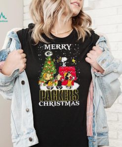 Peanuts Characters Merry Green Bay Packers Christmas Shirt