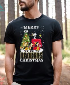 Peanuts Characters Merry Green Bay Packers Christmas T Shirt