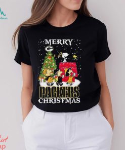 Peanuts Characters Merry Green Bay Packers Christmas T Shirt