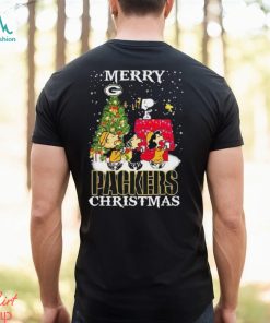 Peanuts Characters Merry Green Bay Packers Christmas T Shirt