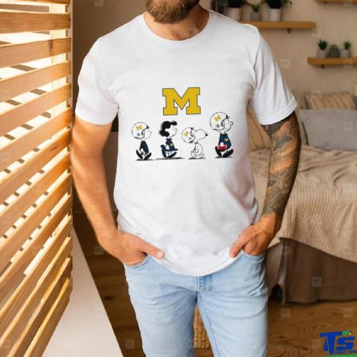 Peanuts Characters Waking Michigan Wolverines Football Shirt