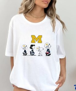 Peanuts Characters Waking Michigan Wolverines Football Shirt