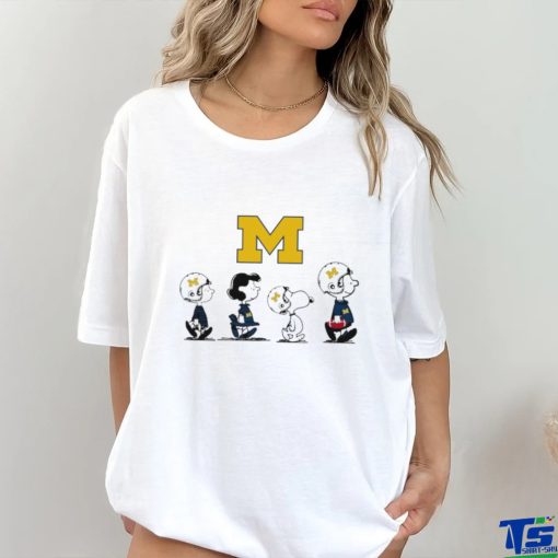 Peanuts Characters Waking Michigan Wolverines Football Shirt