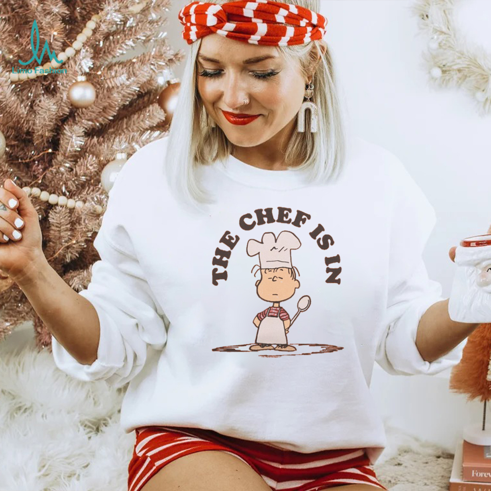 Peanuts Linus The Chef Is In Crewneck Shirt Peanuts Linus The Chef Is In Crewneck Shirt