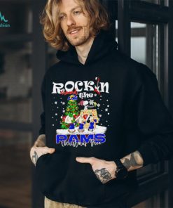 Peanuts NFL Los Angeles Rams Rockin Around Christmas Tree shirt