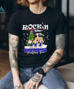 Peanuts NFL Los Angeles Rams Rockin Around Christmas Tree shirt