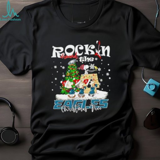 Peanuts NFL Philadelphia Eagles Rockin Around Christmas Tree shirt