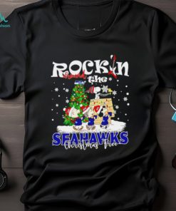 Peanuts NFL Seattle Seahawks Rockin Around Christmas Tree shirt