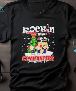 Peanuts NFL Washington Commanders Rockin Around Christmas Tree Logo Shirt