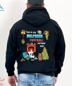 Peanuts Snoopy This Is My Miami Dolphins Football Watching Christmas Shirt