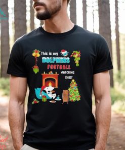 Peanuts Snoopy This Is My Miami Dolphins Football Watching Christmas Shirt