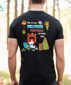 Peanuts Snoopy This Is My Miami Dolphins Football Watching Christmas Shirt