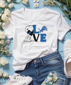 Peanuts Snoopy love Detroit Lions shirt